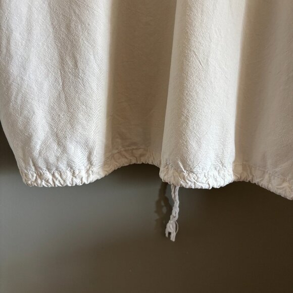 Vintage Papery White Cotton Hooded Shacket - Picture 11 of 14